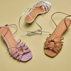 Amfi Kitten Sandaly, Lawendowy Zamsz