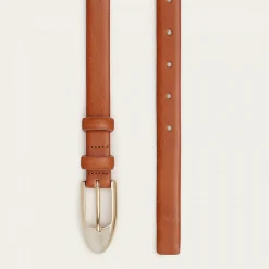 Cienki Pasek Z Klamra, Orzechowy