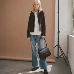 Doar Torebka M, Czarny Wzor Krokodyla