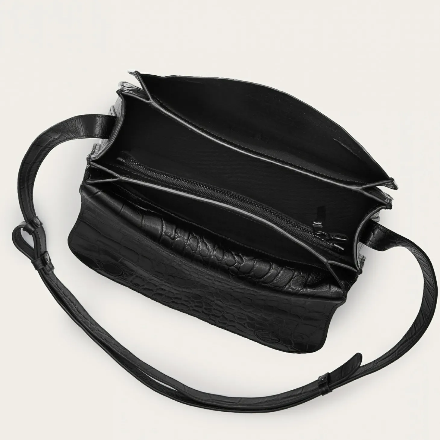 Doar Torebka M, Czarny Wzor Krokodyla