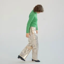 Dora Czółenka Na Niskim Obcasie, Granatowy Brokat