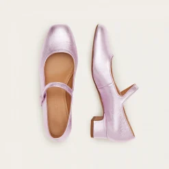 Dora Czółenka Na Niskim Obcasie, Metaliczny Rozowy