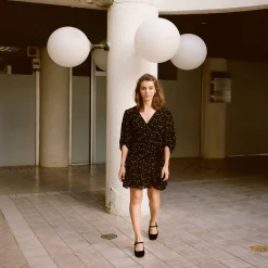 Dora Czółenka Na Wysokim Obcasie, Czarny Zamsz