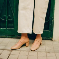 Dora Czółenka Na Wysokim Obcasie, Biszkoptowy