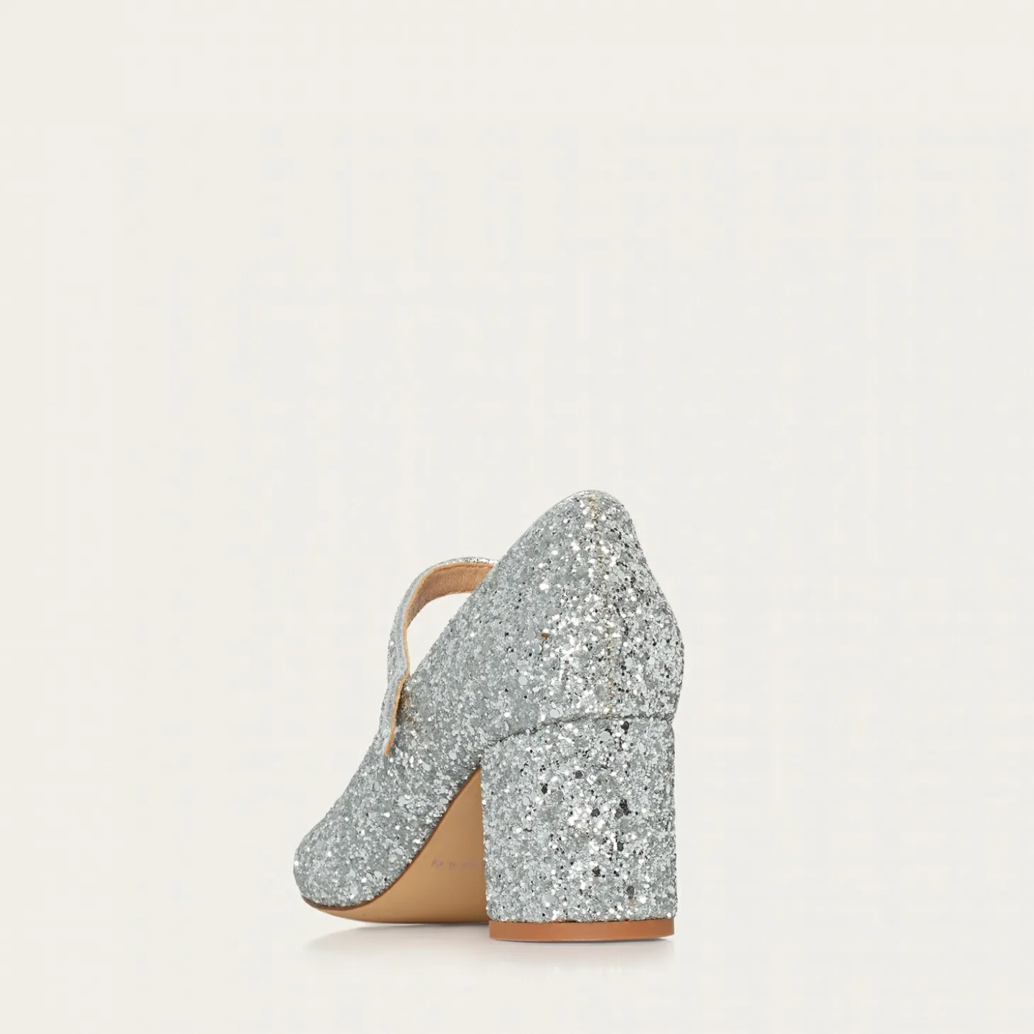 Dora Czółenka Na Wysokim Obcasie, Srebrny Brokat