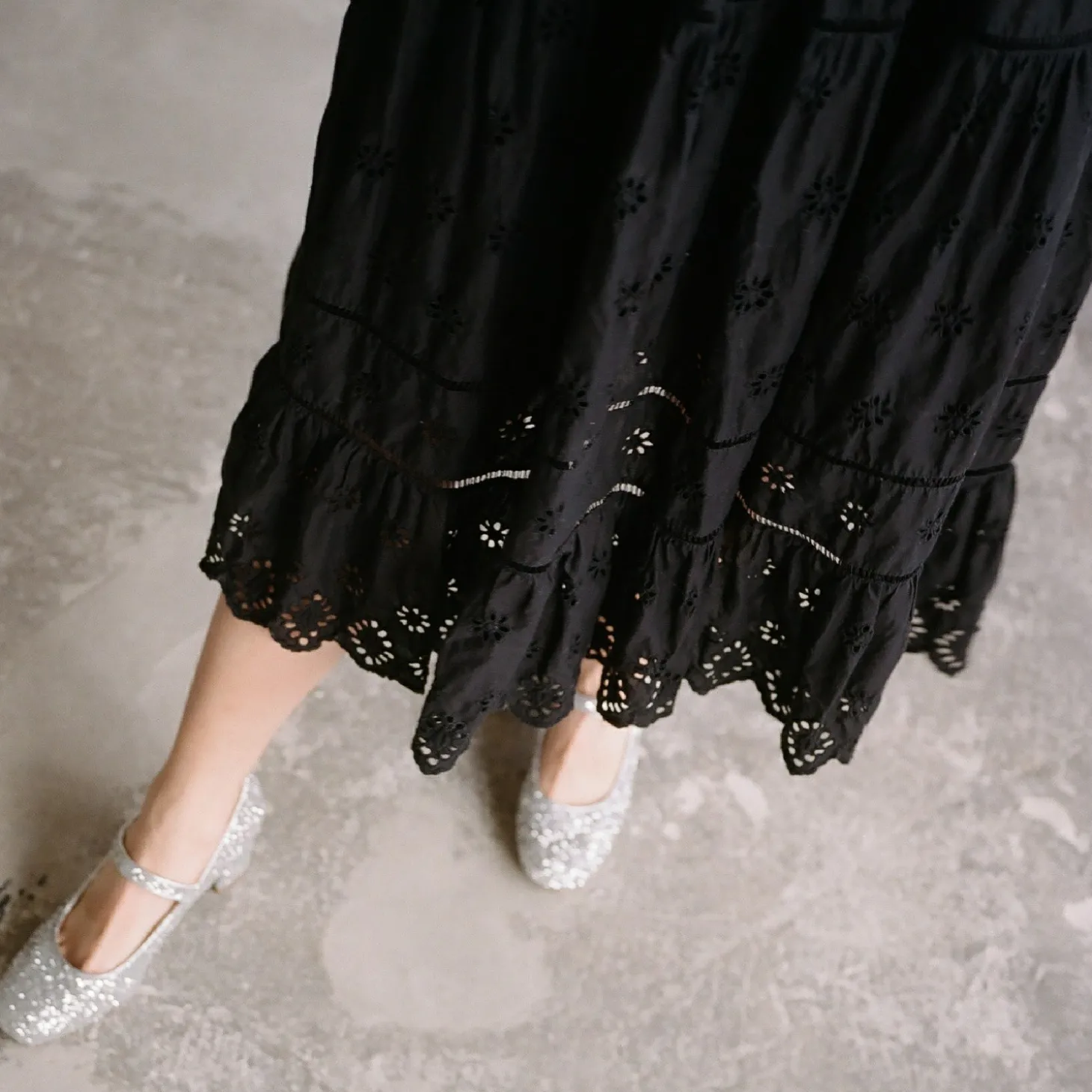 Dora Czółenka Na Wysokim Obcasie, Srebrny Brokat