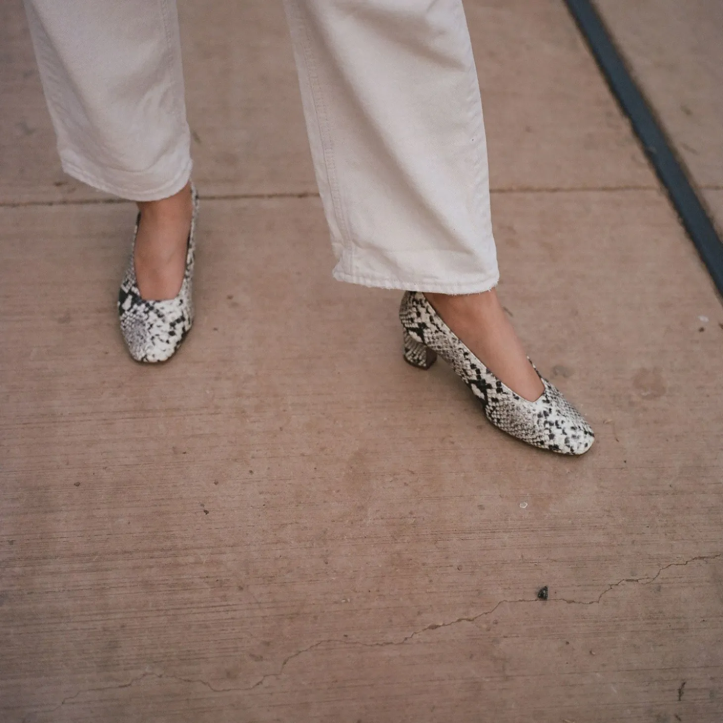 Dvora Czółenka, Zlamana Biel Wzor Pytona