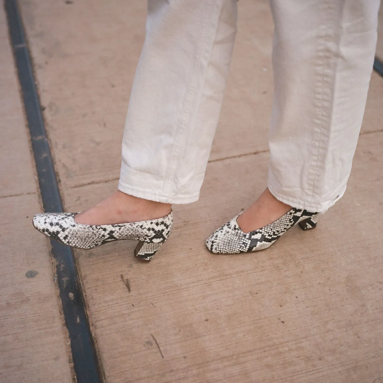 Dvora Czółenka, Zlamana Biel Wzor Pytona