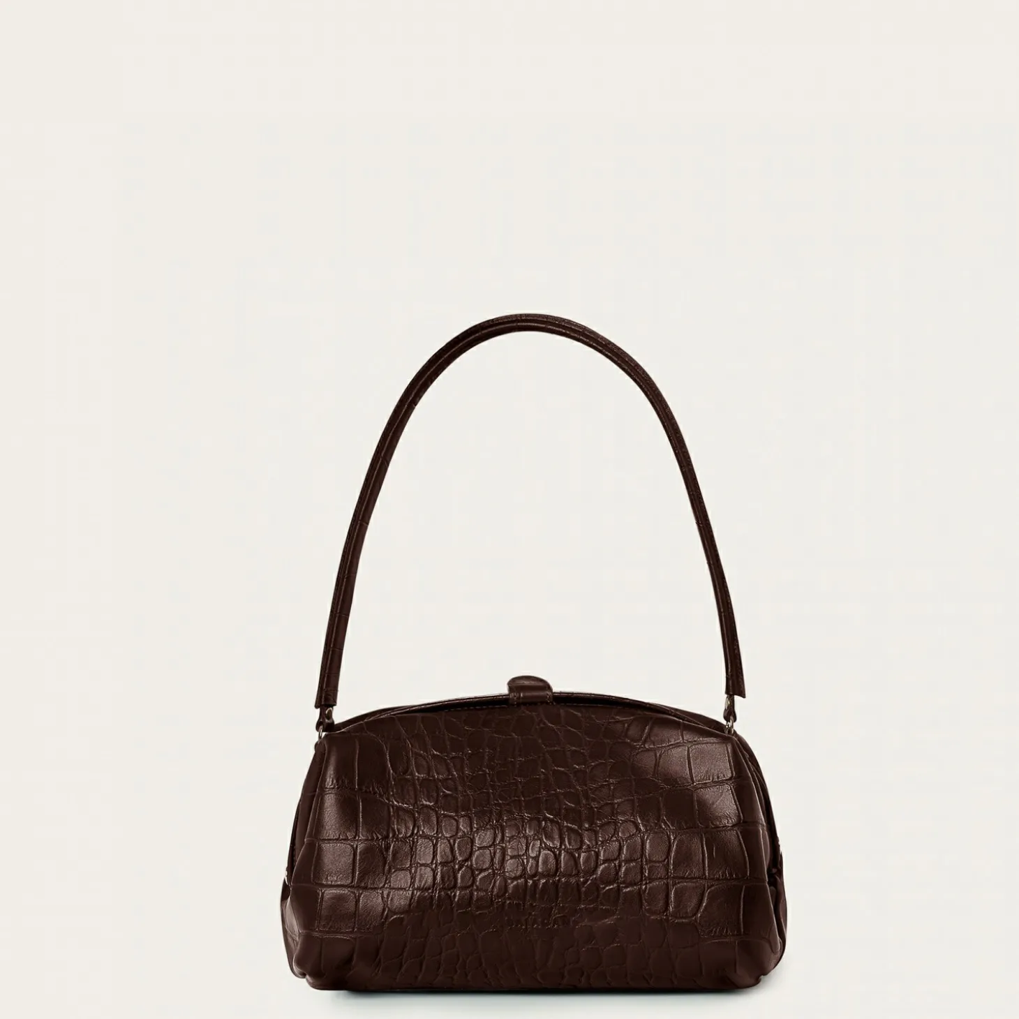 Hug Bag Torebka L, Brazowy Wzor Krokodyla