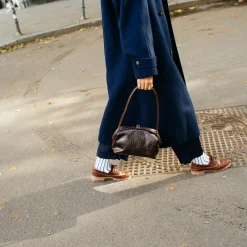 Hug Bag Torebka L, Brazowy Wzor Krokodyla