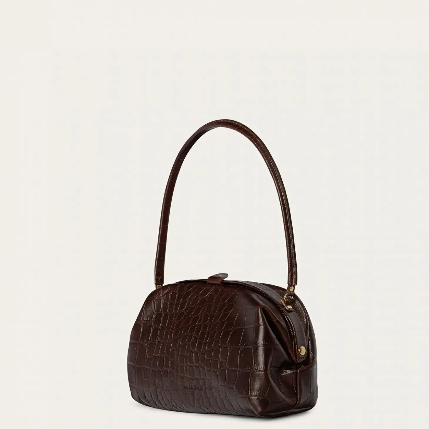 Hug Bag Torebka L, Brazowy Wzor Krokodyla