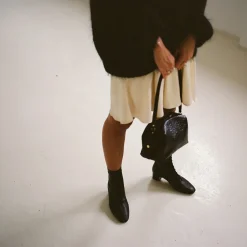 Hug Bag Torebka L, Czarny Wzor Krokodyla