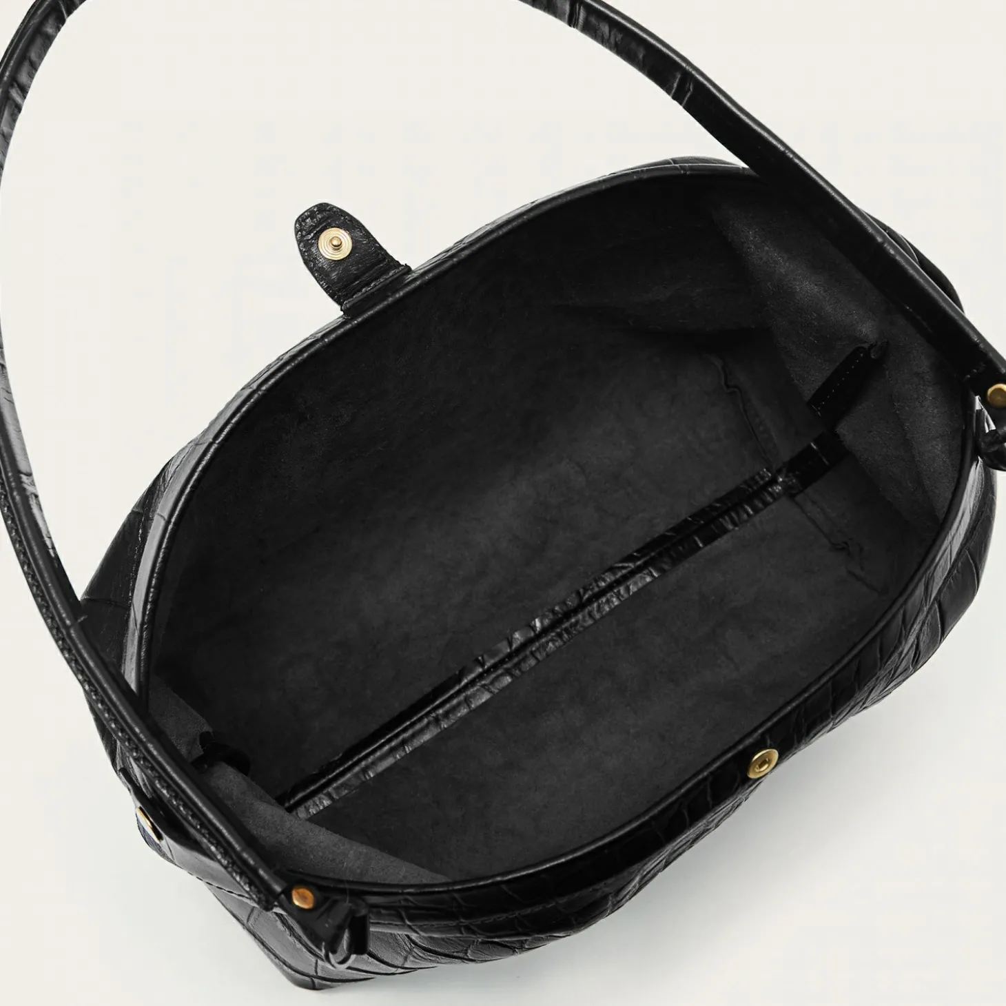 Hug Bag Torebka L, Czarny Wzor Krokodyla