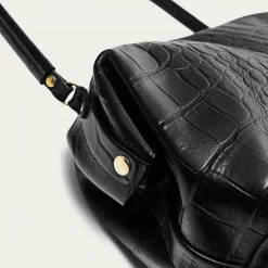 Hug Bag Torebka L, Czarny Wzor Krokodyla