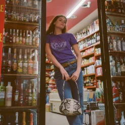 Hug Bag Torebka L, Zlamana Biel Wzor Pytona