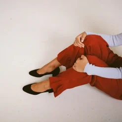 Migdal Czółenka Na Niskim Obcasie, Czarny Zamsz