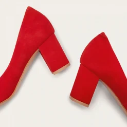 Migdal Czółenka Na Wysokim Obcasie, Czerwony Zamsz