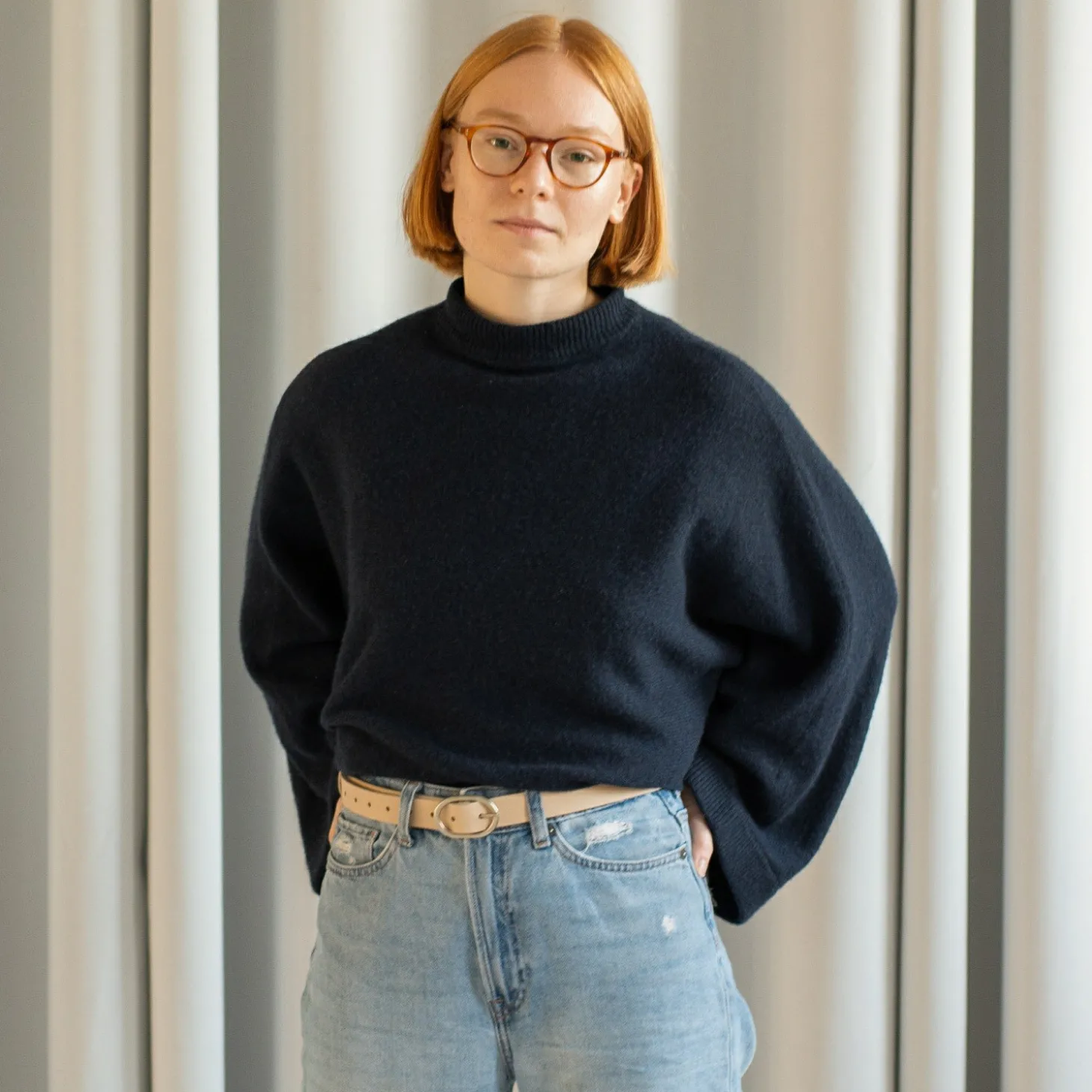 Pasek Z Owalna Klamra, Jasny Nubuk