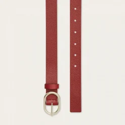 Pasek Z Owalna Klamra, Szminkowy