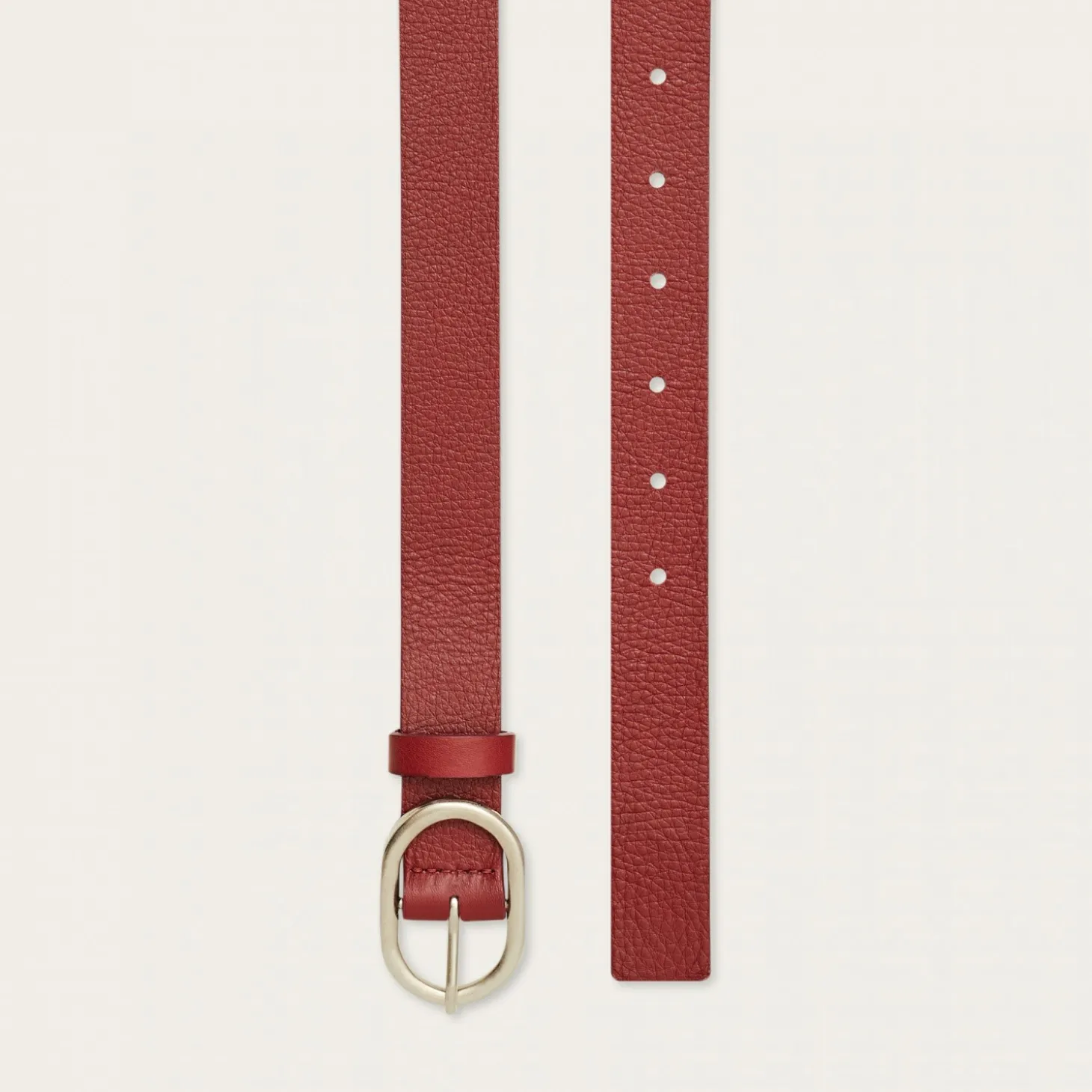 Pasek Z Owalna Klamra, Szminkowy