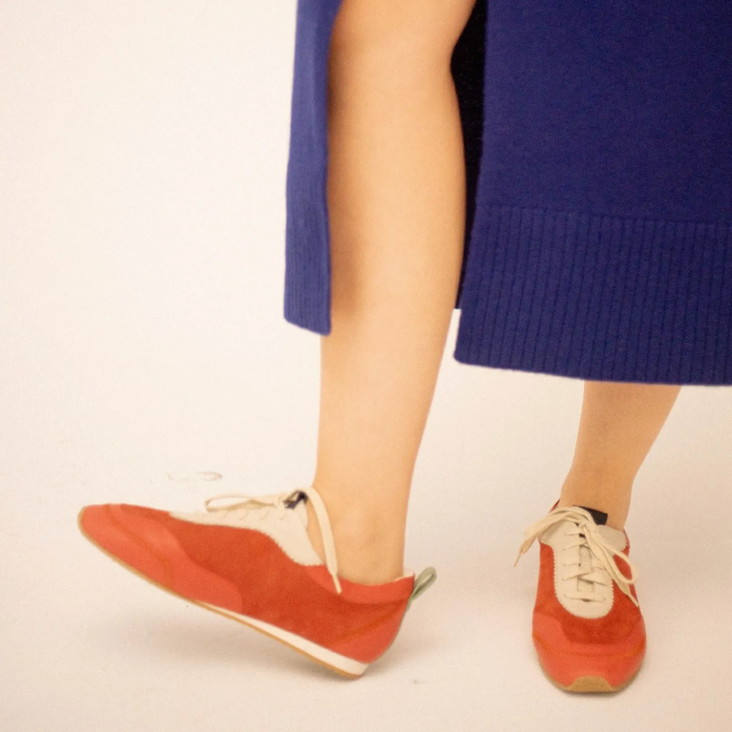 Ritza Sneakersy, Vintage Czerwony Nubuk