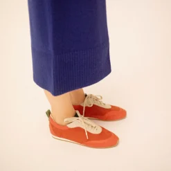 Ritza Sneakersy, Vintage Czerwony Nubuk