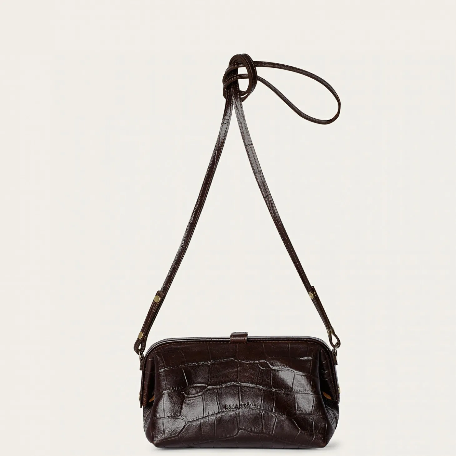 Rofe Torebka M, Brazowy Wzor Krokodyla