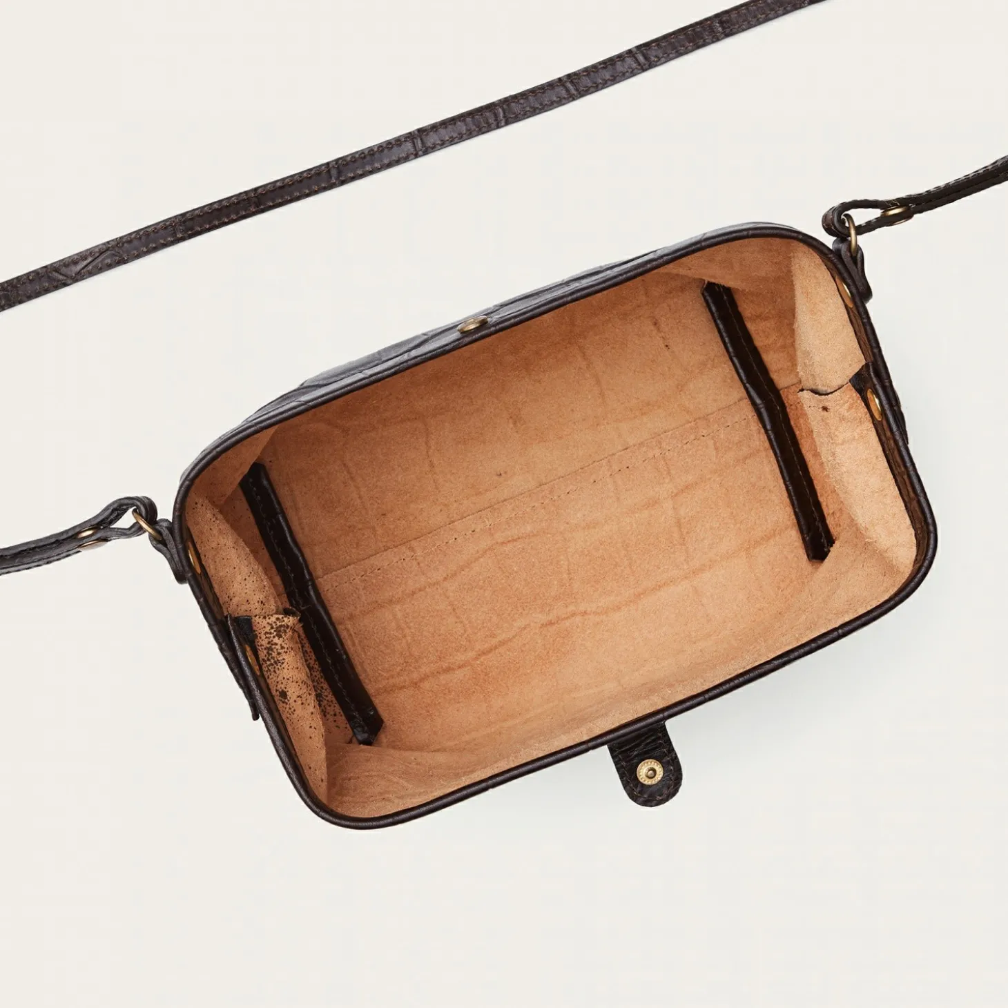 Rofe Torebka M, Brazowy Wzor Krokodyla