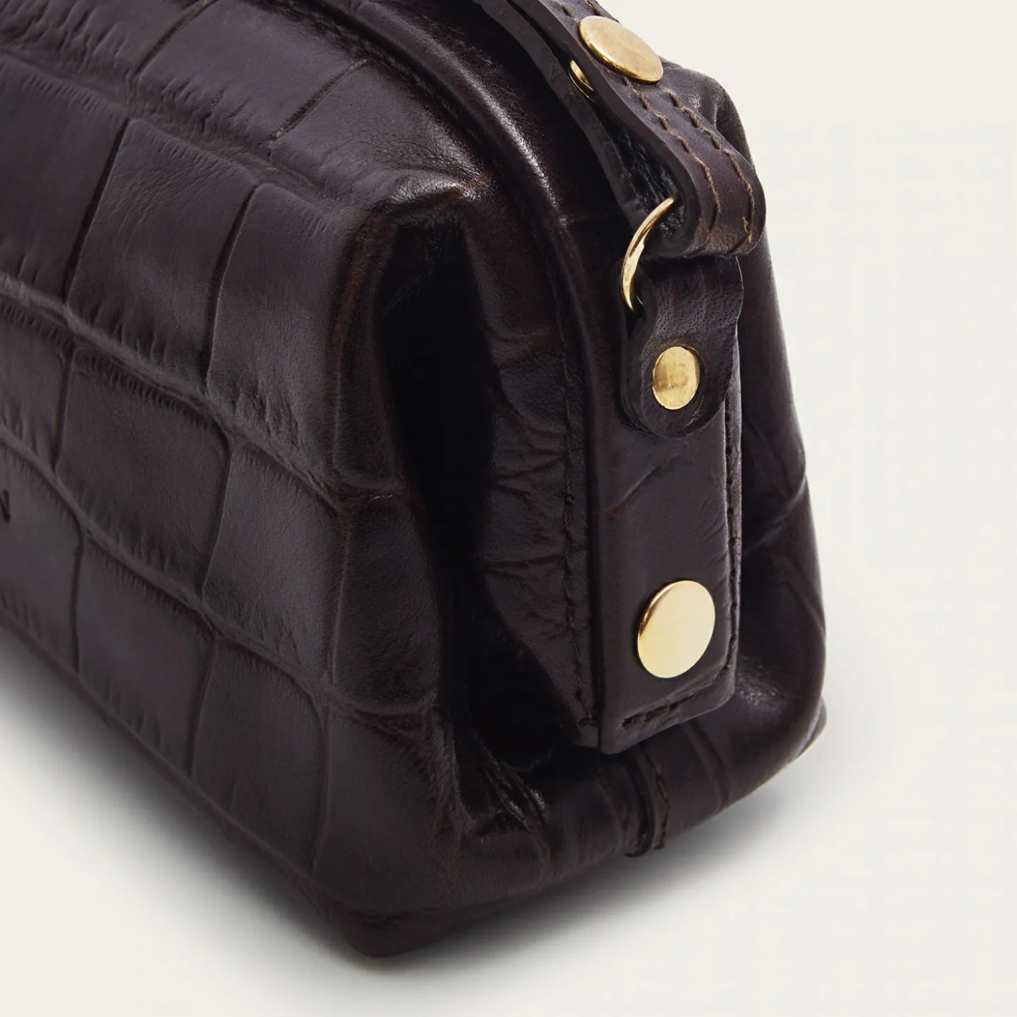 Rofe Torebka M, Brazowy Wzor Krokodyla