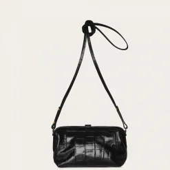 Rofe Torebka M, Czarny Wzor Krokodyla