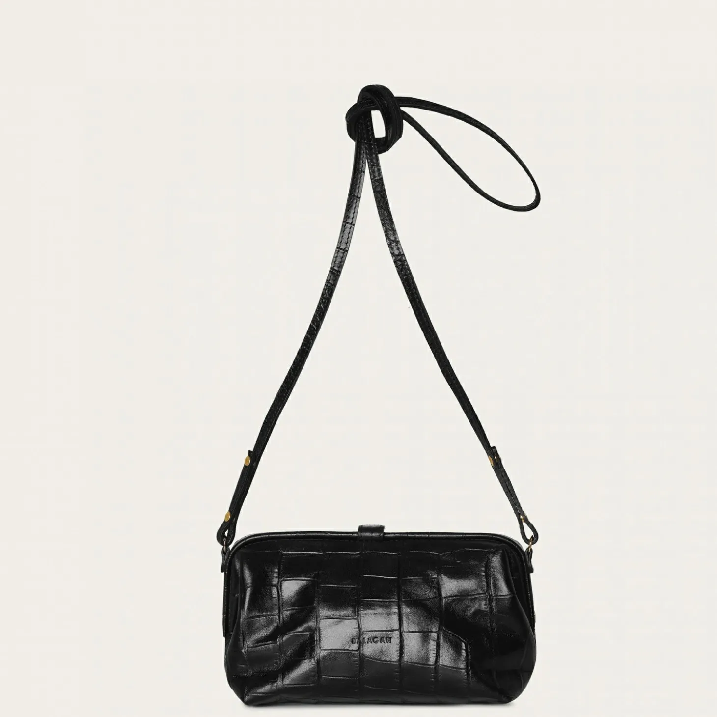 Rofe Torebka M, Czarny Wzor Krokodyla