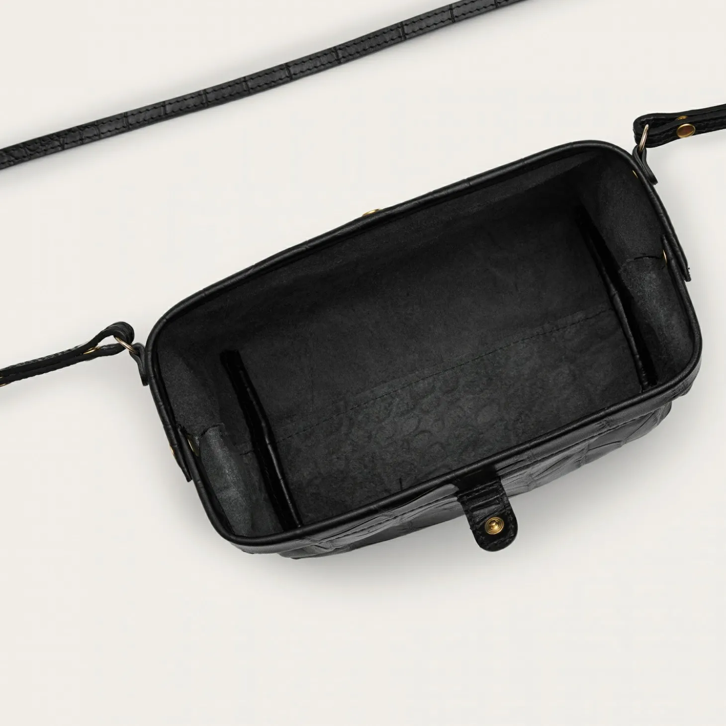 Rofe Torebka M, Czarny Wzor Krokodyla