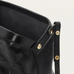 Rofe Torebka M, Czarny Wzor Krokodyla