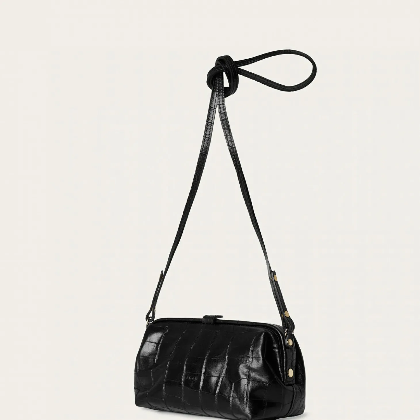 Rofe Torebka M, Czarny Wzor Krokodyla