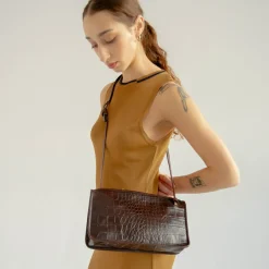 Suzanne Torebka M, Brazowy Wzor Krokodyla