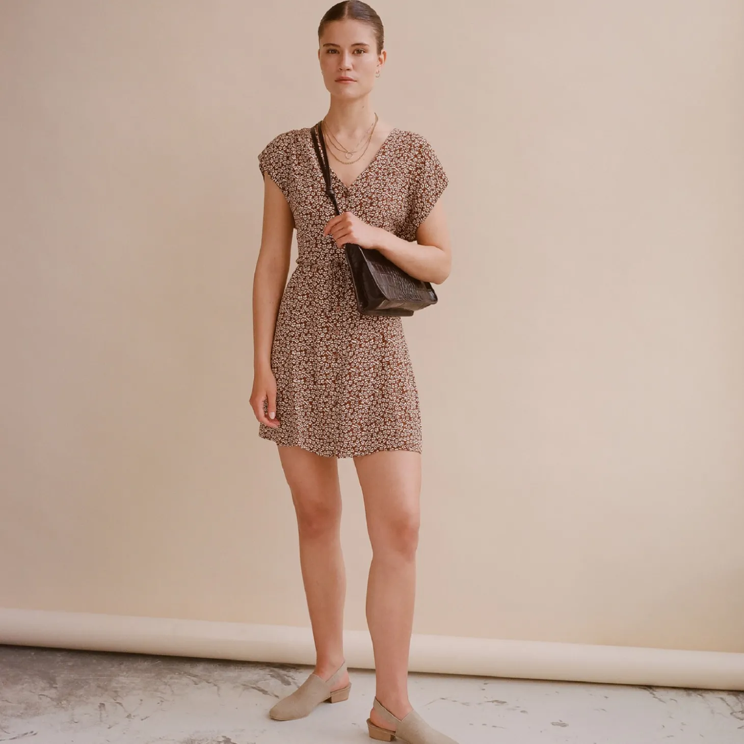 Suzanne Torebka M, Brazowy Wzor Krokodyla