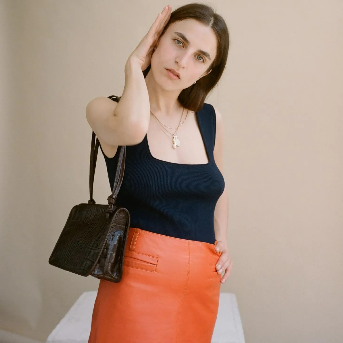 Suzanne Torebka M, Brazowy Wzor Krokodyla