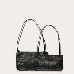 Suzanne Torebka M, Czarny Wzor Krokodyla
