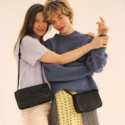 Suzanne Torebka M, Czarny Wzor Krokodyla